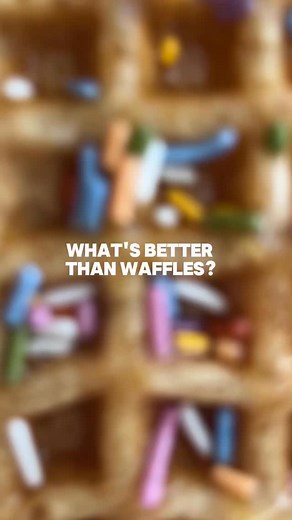 Everything tastes better on a popsicle stick 🧇🍭 Follow for more fun! Add half the batter to the waffle maker, lay a popsicle stick on, then add the second layer. We topped with maple syrup and some natural dye sprinkles. Breakfast just got even more fun!! 🥳 toddler mom - mom hacks - recipes - kids cooking - waffles | By Melissa Kate