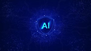 Concept of deep learning or machine learning, artificial intelligence Digital Brain Hologram Hud. AI machine deep learning. Business Technology Internet Network Concept 3D Animation of Neural Network