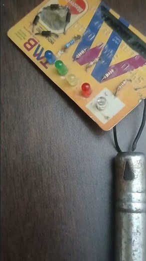 Red, yellow, green and white leds in parallel light up when fired by a kitchen gas lighter