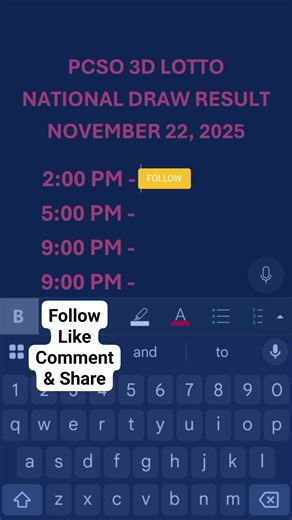5.8K views · 56 reactions | PCSO 3d & 2d Lotto National Draw Update Result November 22, 2025 2pm Draw 3d: 5-1-6 2d: 22-9 DISCLAIMER: This post is for informational purposes only. We do not promote or facilitate gambling. Always verify results with official sources Please like sa ating Fb Page♥️ Follow for more updates Thank you! #kaswertres #swertresresulttoday #2DLottoResult #3dlottoresult | Ka Swertres | Facebook