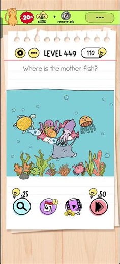 Brain Test Level 449 | Where is the mother Fish