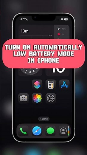 iPhone Battery Saving Tips | How to turn on iPhone low battery mode automatically #lowbattery#tech