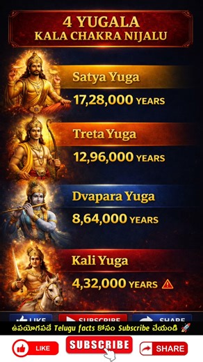 🔥 4 Yugala Kala Chakra Nijalu 😮⏳ | 4 Yugas Time Cycle Explained #devotional #spiritual #bakthi