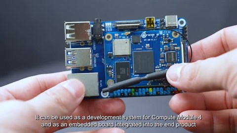 Orange Pi CM4 Base Board, Compute Module 4 Base Board with 40 Pin GPIO Interface, M.2 M-Key, Standard CM4 Connector, HDMI, USB, RJ45 Gigabit LAN Port, Support Orange Pi CM4 Core Board