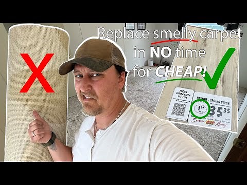 How to replace carpet with Luxury Vinyl Planks - super easy and CHEAP!