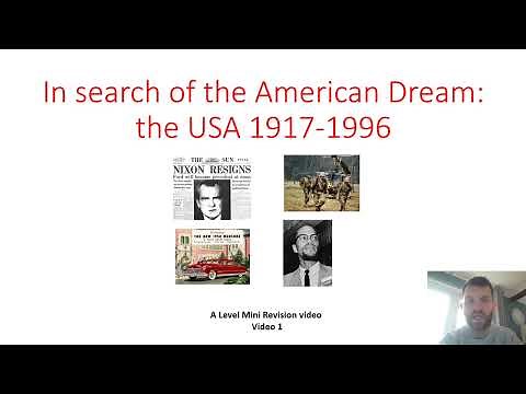 EdExcel A Level History revision: USA 1917-1996 Video 1