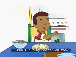 Caillou the chef with subtitles