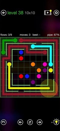 Flow Free - Walls - Courtyard Spin - Level 38 (10x10)