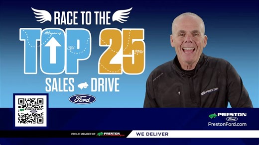 Happy New Year’s Eve, Delmarva! It’s the final days of the Race To The Top 25 Sales Drive at Preston Ford 🏁 Here’s Dave Wilson with an update 🐸 | Preston Automotive Group