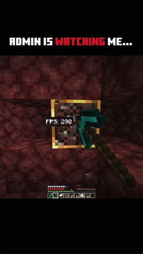 (Minecraft) Admin is watching me...😳 #minecraft #shorts