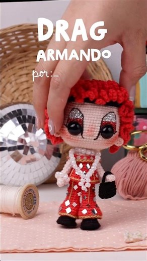 Drag Armando's pattern is on my website laranha.com 🌎 #crochet #amigurumi #knitting #pattern #betty