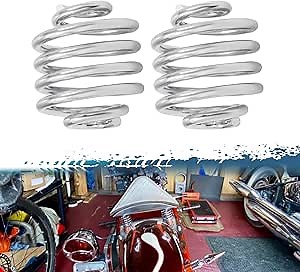 Motorcycle Solo Seat Springs 2 Inch Barrel Coiled Chrome Springs Fit for Harley Sportster Softail Bobber Chopper