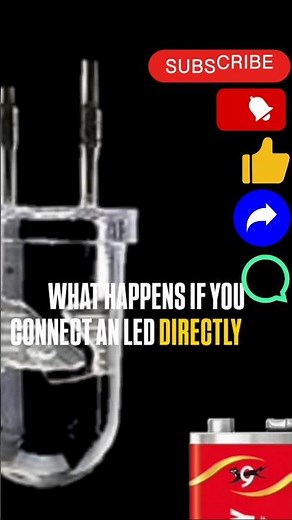 LED Directly to Battery (No Resistor) – What Happens? #learnelectronics #electronics #diyelectronics