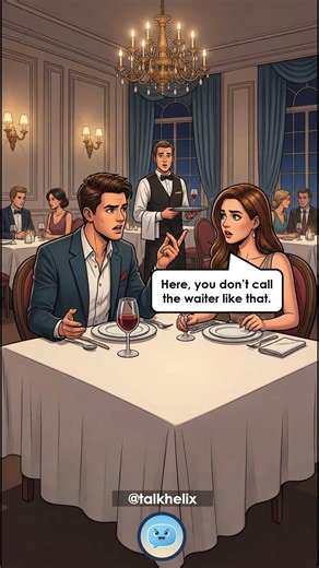 🍷 English Dialogue – Restaurant Etiquette with Waiter