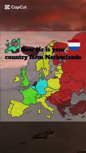 How far is your country form the netherlands? #europe #geographythroughmaps #map