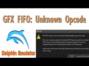 How to fix GFX FIFO Unknown Opcode in Dolphin Emulator