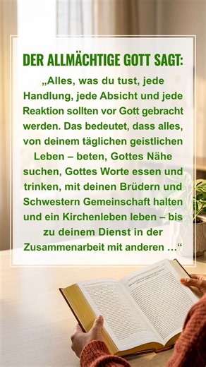 Komm zur Ruhe vor Gott, lies Seine Worte