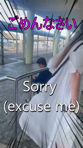 Gomennasai. Saying Excuse Me or Sorry When Walking By. #ごめんなさい