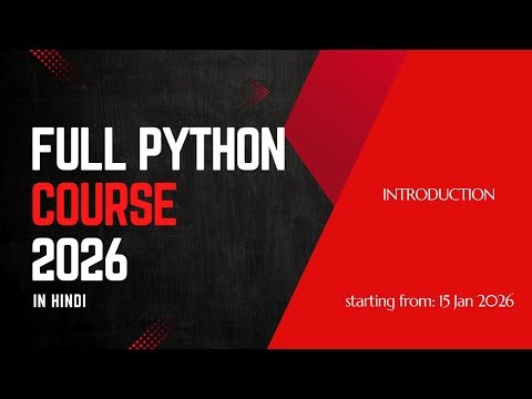 Become Python Developer in 2026 | Full Python Course | Free