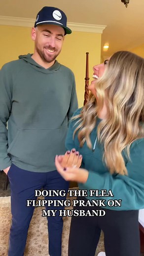 Flea Flipping Prank on Husband: Hilarious Reaction Caught on Camera