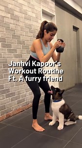 90K views · 1.1K reactions | #InternationalDogDay: Take a look at Janhvi Kapoor’s workout routine ft. A furry friend  | GQ India | Facebook