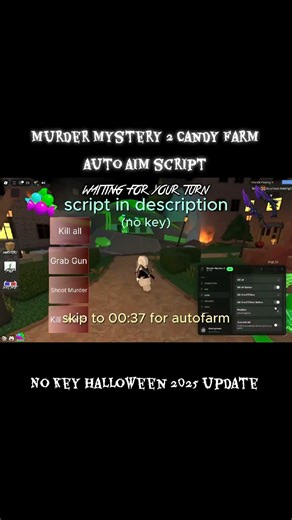 Murder Mystery 2 Candy Farm Script | auto farm, auto aim, aim bot, keyless, ESP, aim trainer #mm2