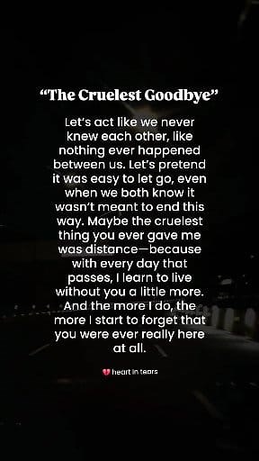 Learning to live without you hurts less each day... and that's cruelest part 💔 #memories #pain #healing #heartintears | Heart in Tears