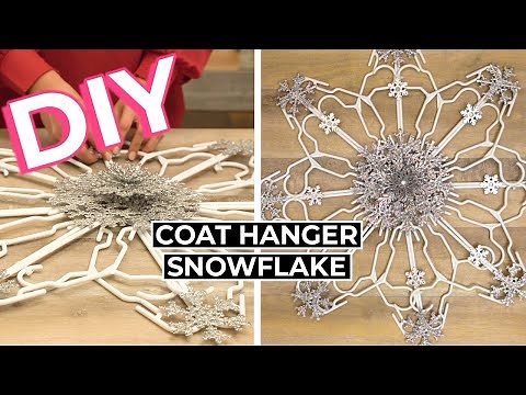 Easy Dollar Tree DIY | Christmas Coat Hanger Snowflake