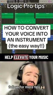 HOW TO CONVERT YOUR VOICE INTO MIDI IN LOGIC 🎤 #shorts #vocals #logicprox #tips #recording