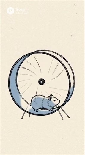 This Hamster Wheel Keeps Spinning After He Stops