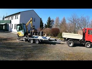 BauVLOG 12 Start 2024 Minibagger von der Baustelle holen mit Multicar M25 4x4 und Yanmar SV18