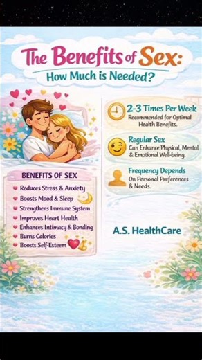 Benefits of Sex for Health | How Many Times Per Week? | Health Facts#benefits of sex#health tips