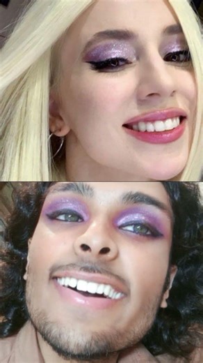 Re-created this glamorous eye makeup look Of ava max @avamax