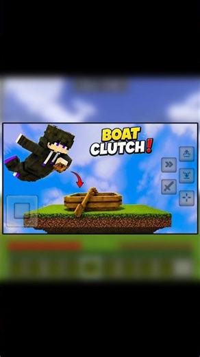 Boat Clutch In Minecraft Pocket Edition #shorts #minecraft