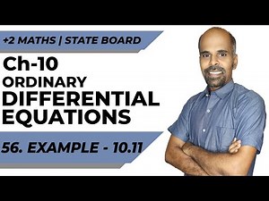 Class 12 | example 10.11 | Ordinary Differential Equations | Class 12 | State Board | ram maths