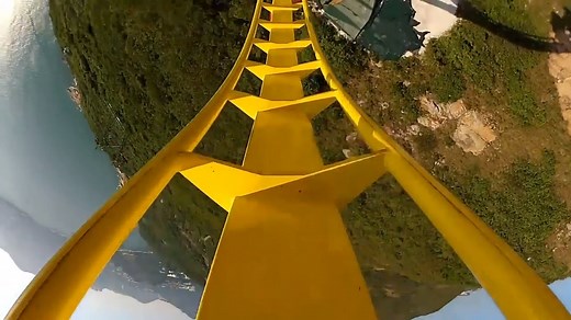 4.2M views · 761 reactions | Hair Raiser features some of the BEST views you'll ever see on a roller coaster! Ocean Park is set right on the water in Hong Kong and this ride looks amazing! | Theme Park Review | Facebook