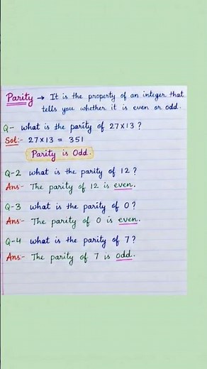 Define Parity of numbers|| Even or odd|| #maths #ncertmaths