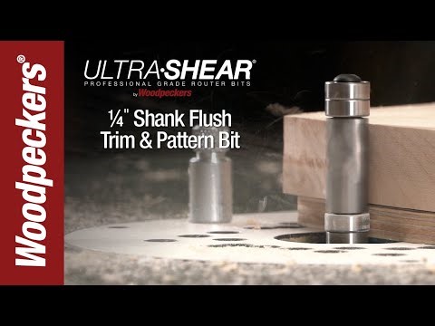 Ultra-Shear ¼" Shank Compression Pattern & Flush Trim Bit | Woodpeckers Tools