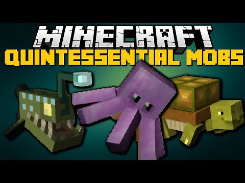 Minecraft: QUINTESSENTIAL MOD (New Octopus, Chest Tortoise & Rock Monster) Mod Showcase