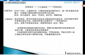 西门子S7-SCL高级语言入门视频教程/【课时1】计算机编程语言的变迁