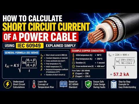 How to Calculate Short Circuit Current of a Power Cable | IEC 60949 Explained Simply