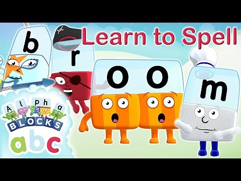 ‪@officialalphablocks‬ - Can you spell Broom? 🧹 | Learn to Spell | Phonics