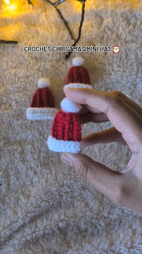 2.6K reactions · 41 comments |  Tiny crochet Christmas hat! Quick, cute, and perfect for ornaments, gift toppers, and all things holiday cozy. #crochetchristmas #crochetminihat #crochetornament #christmashat #holidaycrochet #crochetdecor #crochetaddict #crochetersofinstagram #handmadechristmas #yarnlove #christmascrafts #crochetpattern #smallcrochetproject #amigurumi #festivecrochet #cutecrochet #handmadewithlove #crochetmagic #craftingjoy #yarncrafts | Crochet with Meera | Facebook