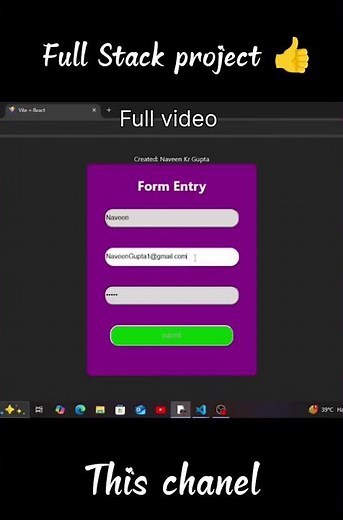 Full Stack project || Mr Code #shorts #coding #webdevelopment #project