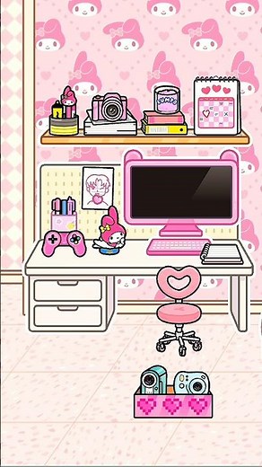 NEW UPDATE! 😱 My Melody Family House Design 💖🏡 | All Free Items | Toca Boca World #tocaboca #shorts