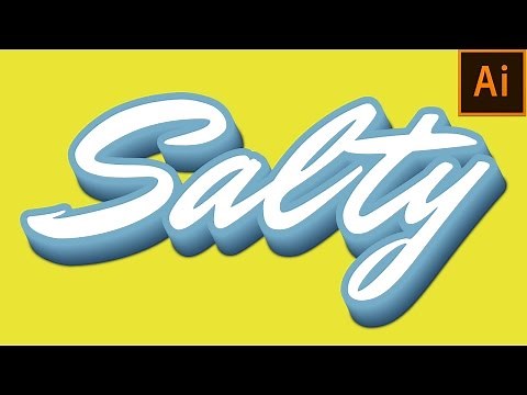 How to create 3D Text Effect | Illustrator Blend Tool Tutorial