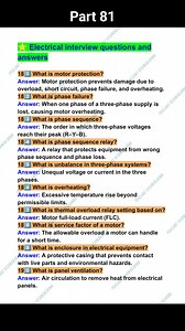 Electrical interview questions and answers Part 81 #electrician #ElectricalMaintenance #electricity #electrical #electricalwifi #electricianlife | Electrical wifi