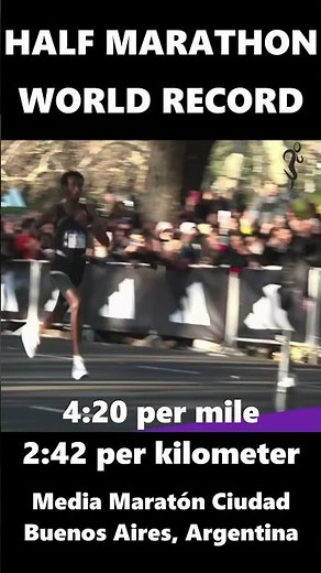 World Record - Yomif Kejelcha half 1/2 marathon 56:51