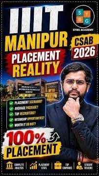 IIIT Manipur 100% Placement? 😳 Reality + Cutoff 2026 | IITian Analysis