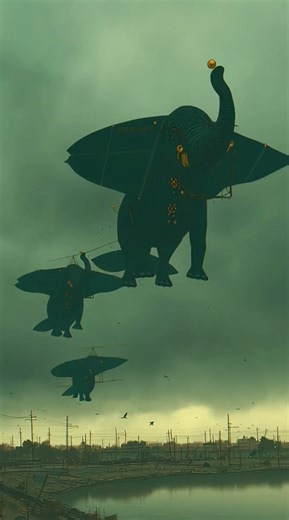 Elephants Driving Aeroplanes Fiction #aeroplane #goviral #springtrap #youtubeshorts #series #viral